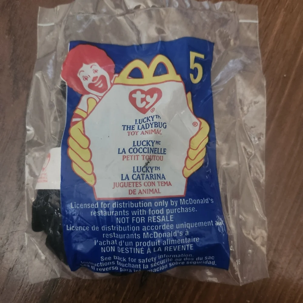 2/$20 Ty Beanie Babies Lucky The Ladybug Toy Animal McDonald's Toy #5 2000